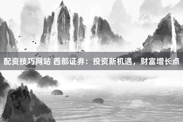 配资技巧网站 西部证券：投资新机遇，财富增长点
