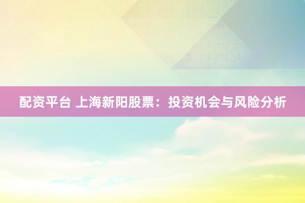 配资平台 上海新阳股票：投资机会与风险分析