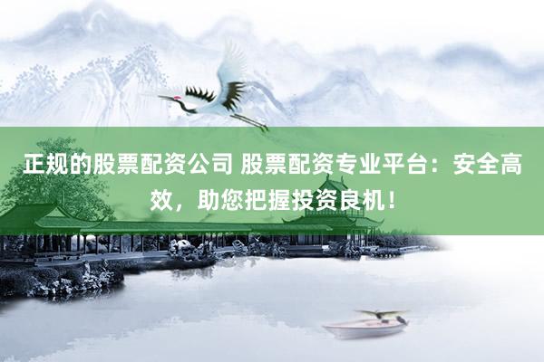 正规的股票配资公司 股票配资专业平台:安全高效,助您把握投资良机!