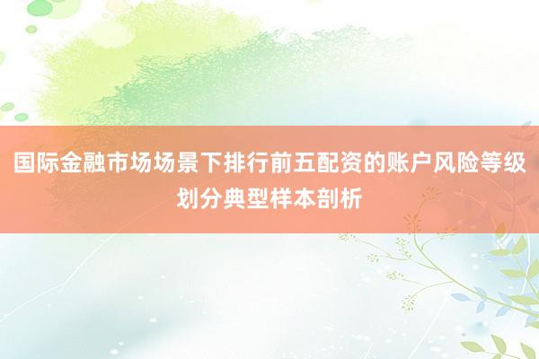 国际金融市场场景下排行前五配资的账户风险等级划分典型样本剖析