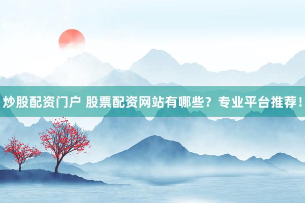 炒股配资门户 股票配资网站有哪些？专业平台推荐！